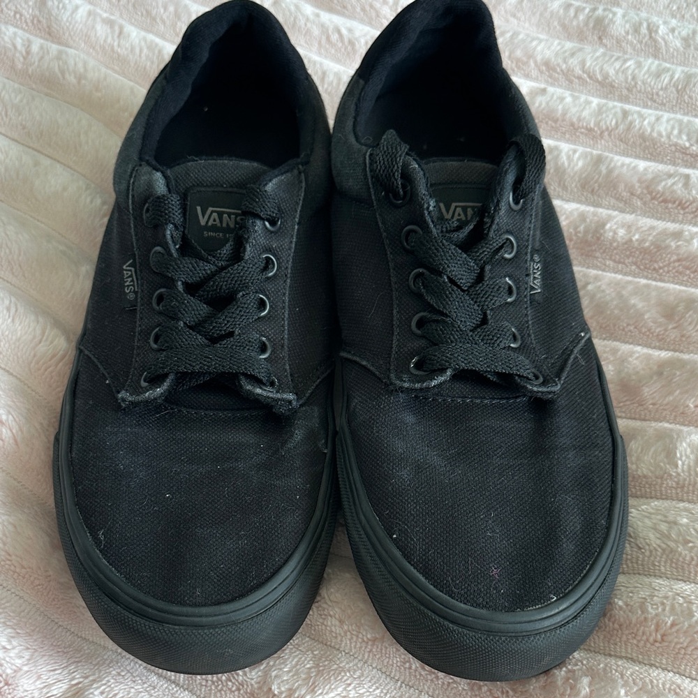 Vans Black Canvas Low-Top Sneakers